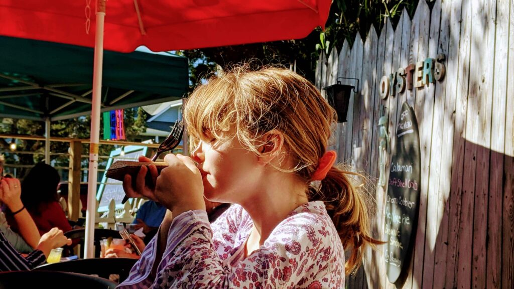 Julia at the Ocracoke Oyster Company