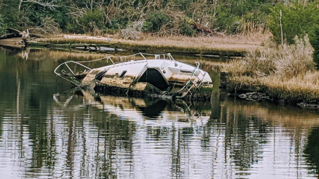 Ship wreck on Adam's Creek